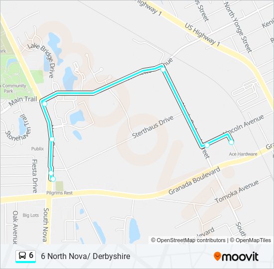 6 Bus Line Map