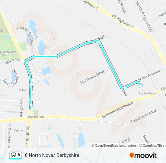 6 Bus Line Map