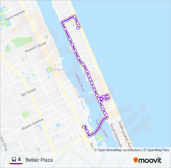 8 Bus Line Map