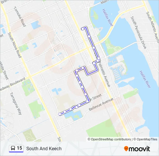 15 Bus Line Map