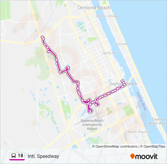 18 Bus Line Map