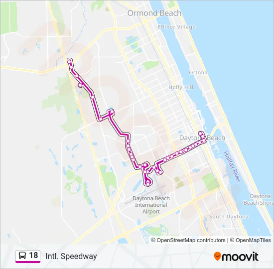 18 Bus Line Map