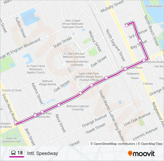 18 Bus Line Map