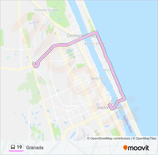 19 Bus Line Map
