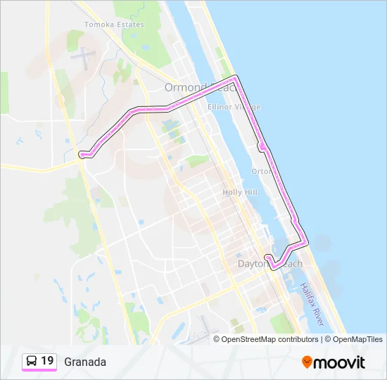 19 Bus Line Map