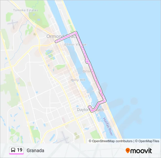 19 Bus Line Map