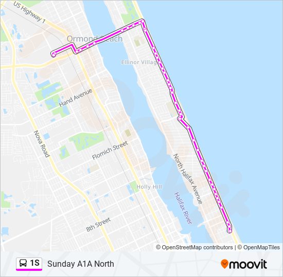 1S bus Line Map