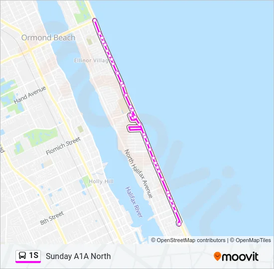 1S Bus Line Map