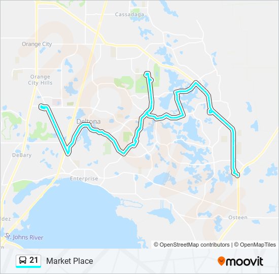 Mapa de 21 de autobús