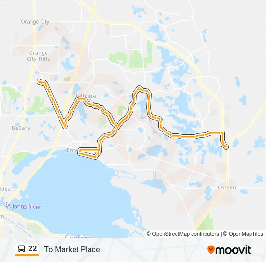 22 Bus Line Map