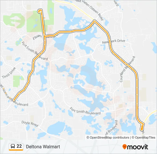 22 Bus Line Map