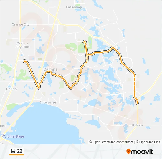 22 Bus Line Map