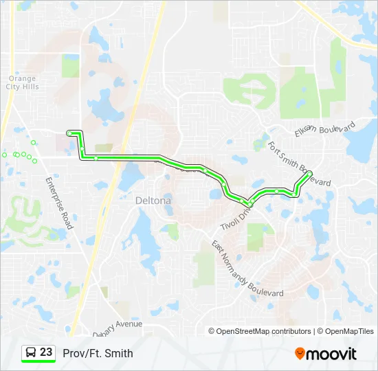 23 Bus Line Map