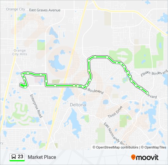 Mapa de 23 de autobús