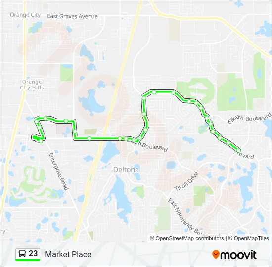 23 Bus Line Map