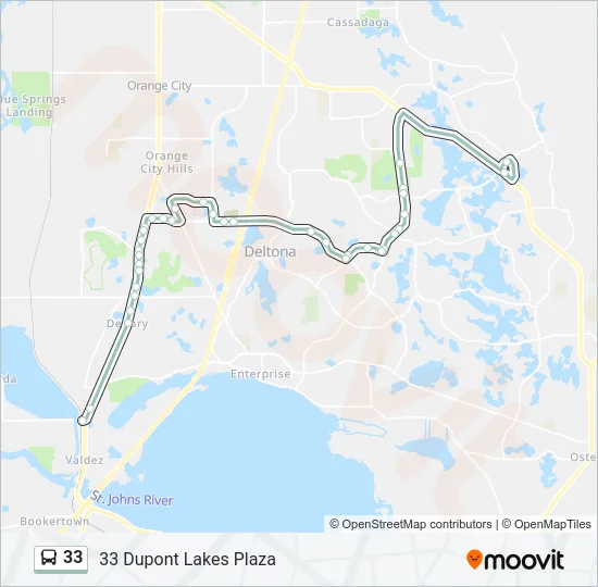 33 Bus Line Map