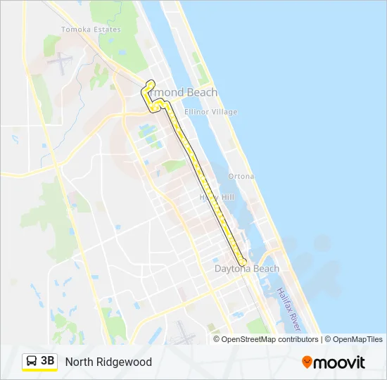 3B Bus Line Map