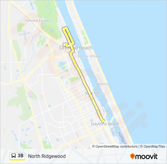 3B Bus Line Map