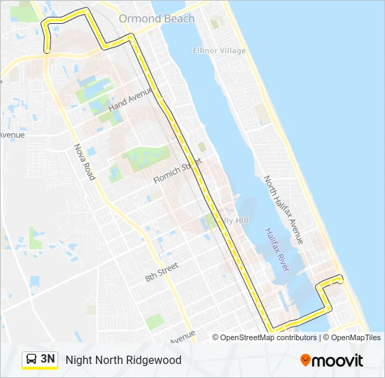 3N Bus Line Map