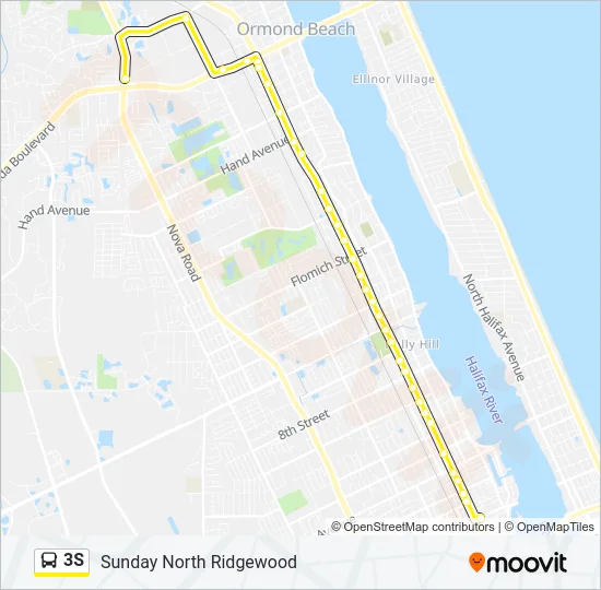 3S Bus Line Map
