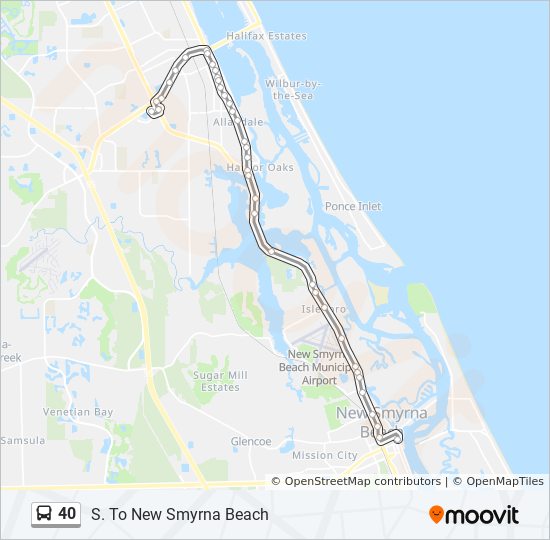 40 Route Schedules Stops Maps S To New Smyrna Beach