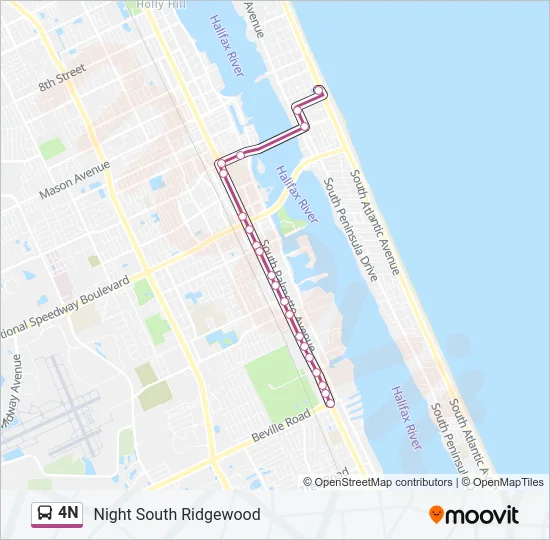 4N Bus Line Map
