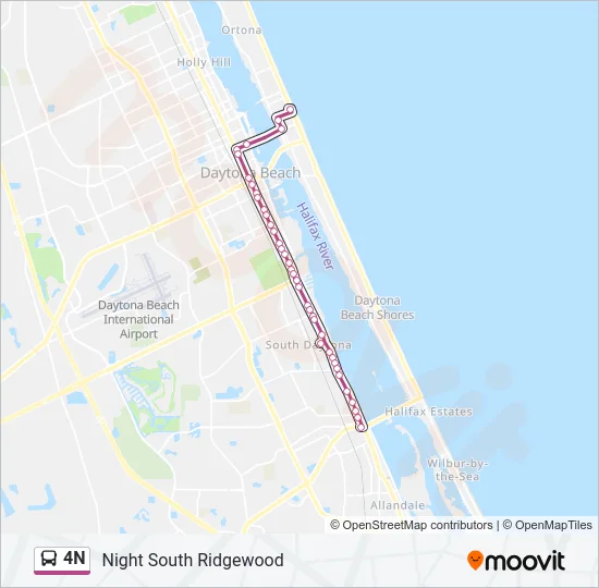 4N Bus Line Map