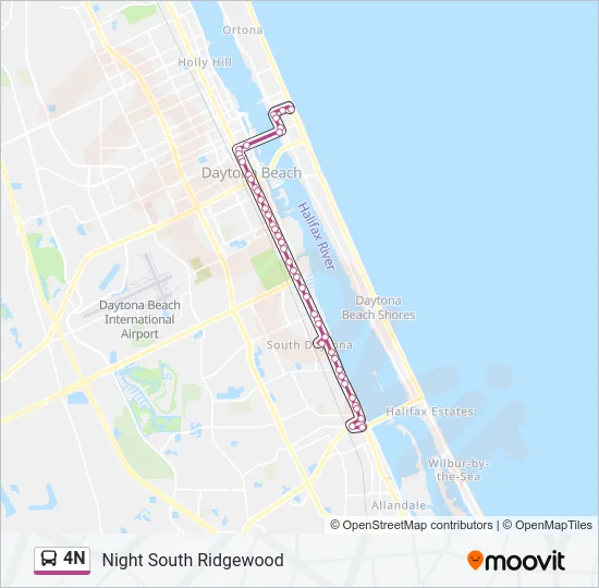4N Bus Line Map
