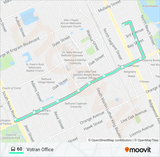 60 Bus Line Map