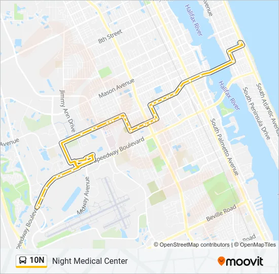 10N Bus Line Map