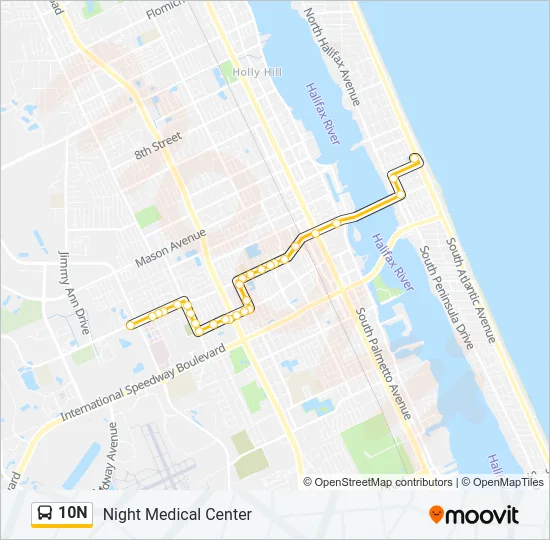 10N Bus Line Map