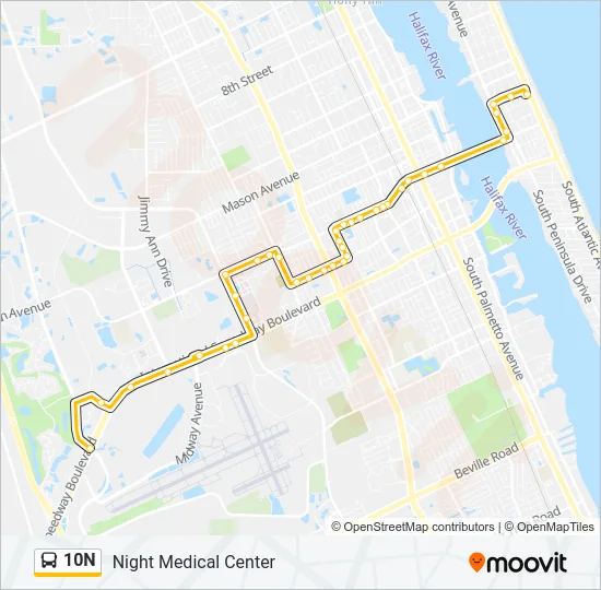 10N Bus Line Map