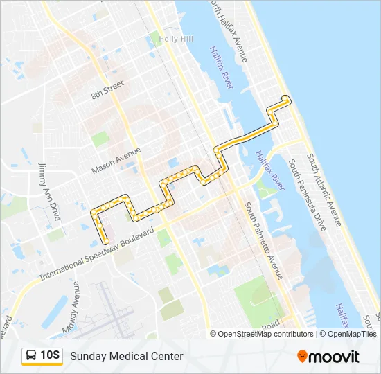 10S Bus Line Map