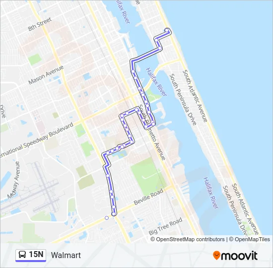 15N Bus Line Map