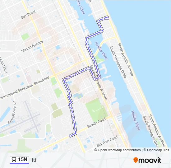 15N Bus Line Map