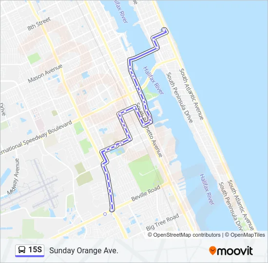 15S Bus Line Map