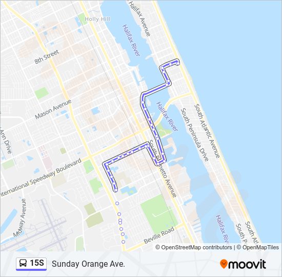 15S bus Line Map