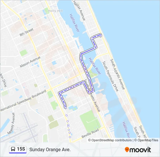 15S Bus Line Map