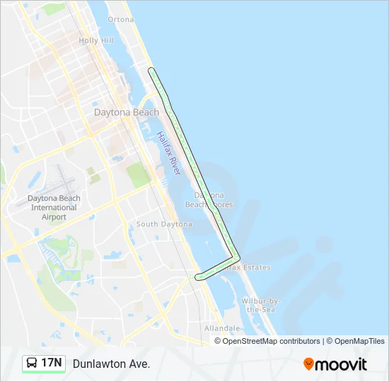 17N Bus Line Map