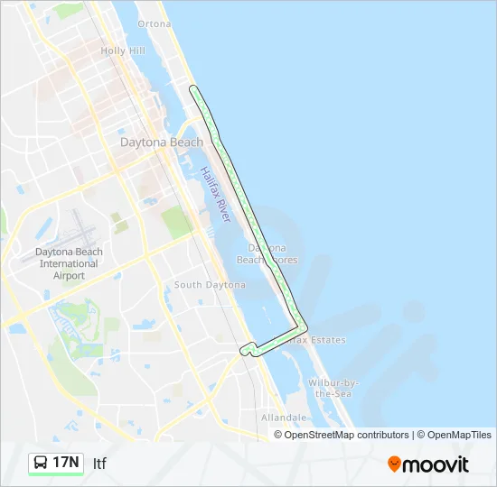 17N Bus Line Map