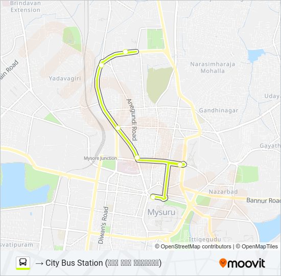 1D Bus Line Map