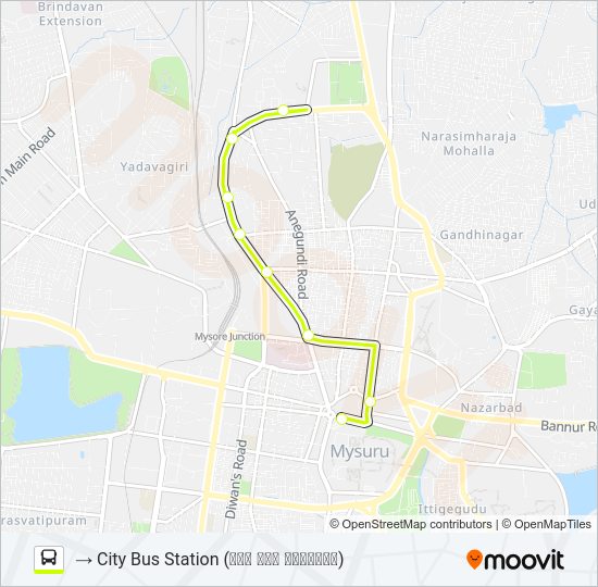 1H Bus Line Map