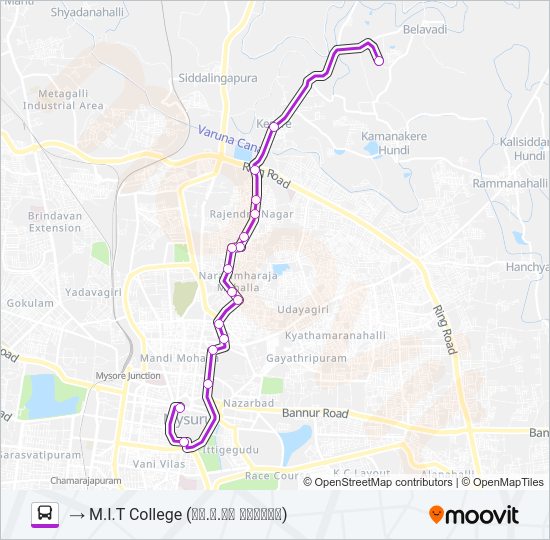 1M Bus Line Map