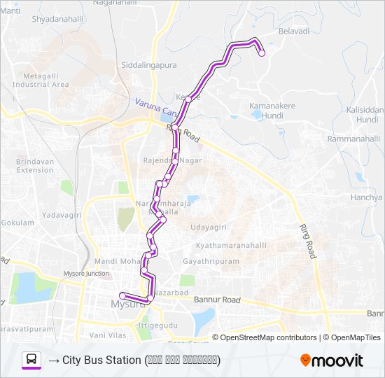 1M Bus Line Map