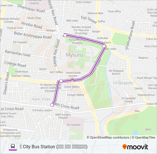 2B bus Line Map