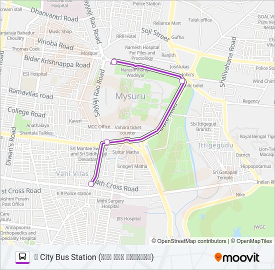 2B Bus Line Map