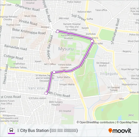 2B Bus Line Map
