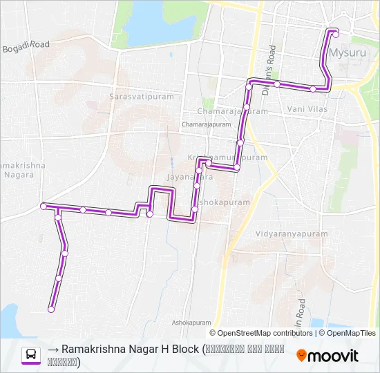61 Bus Line Map