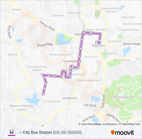 61 Bus Line Map