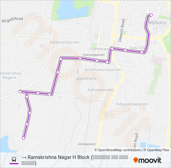 62 bus Line Map